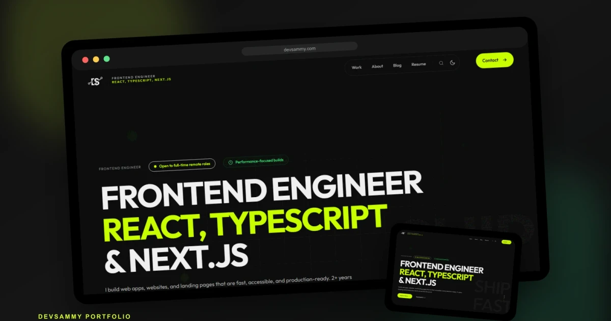 How to Choose a Frontend Developer for Your SaaS — DevSammy Blog | DevSammy