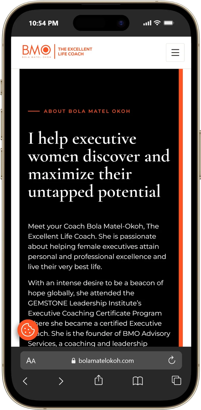 About Page Redesign mobile mockup