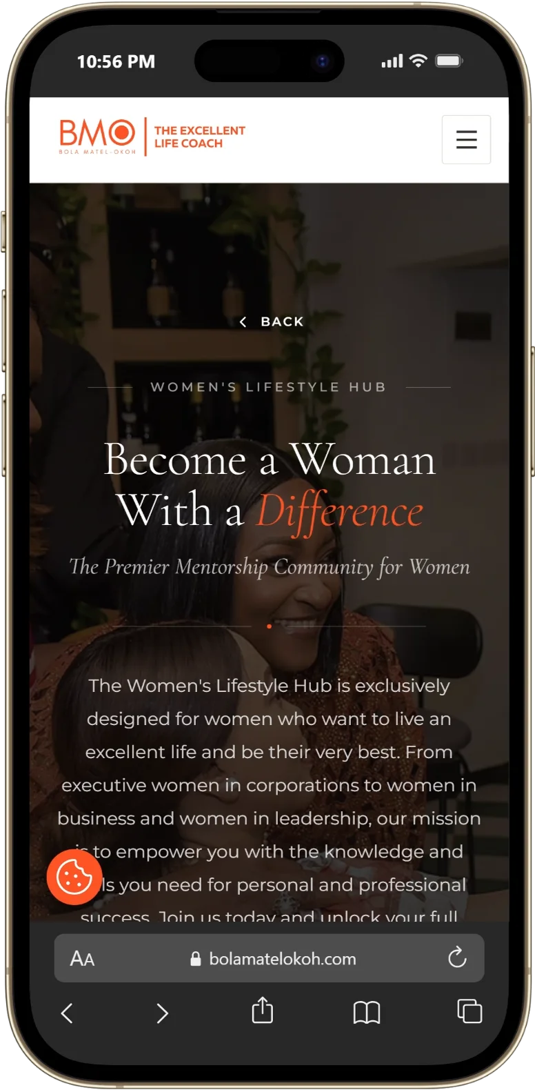 Hub Membership Page mobile mockup