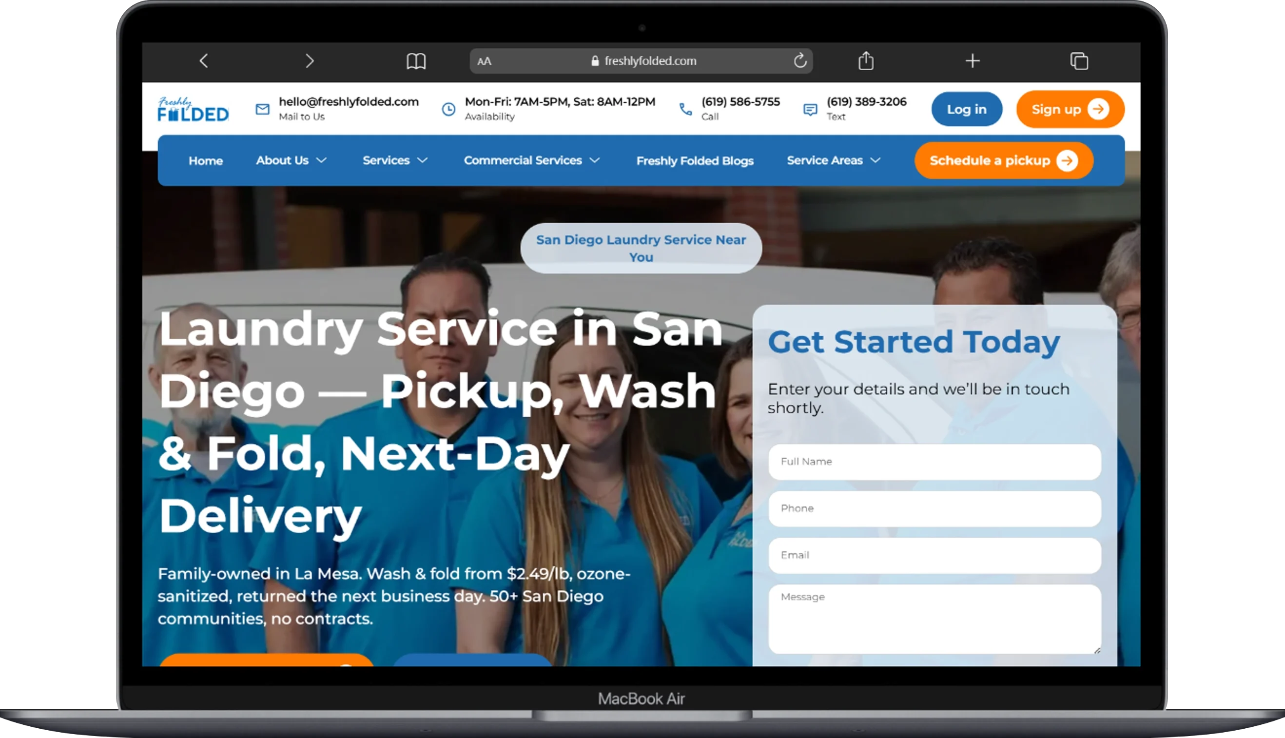 Full Homepage desktop mockup