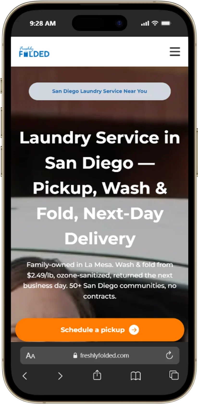 Full Homepage mobile mockup