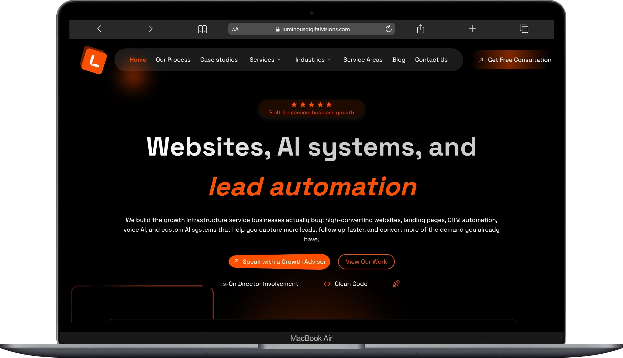 Full Homepage desktop mockup